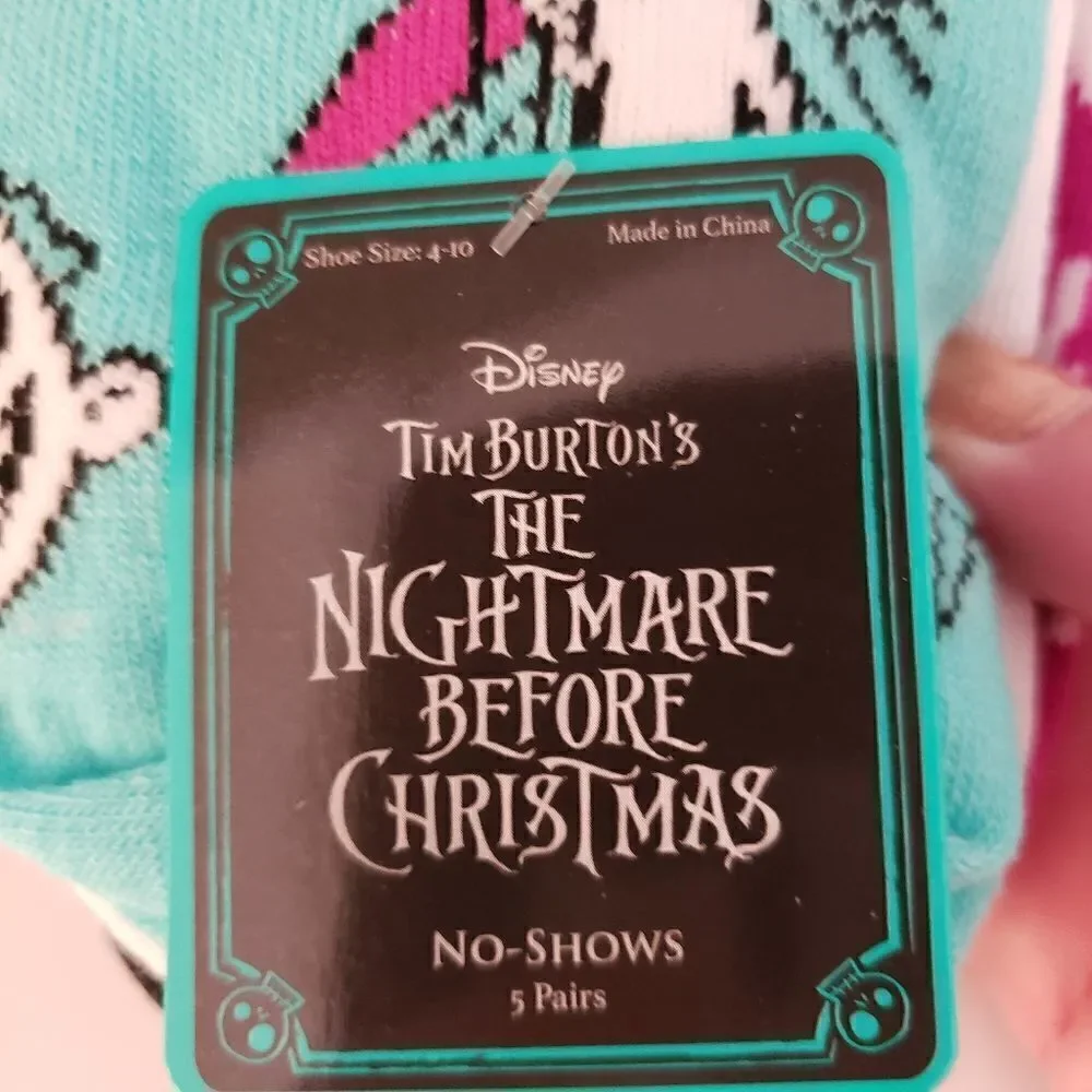 Nightmare Before Christmas 5 Pair No Show Sock Set